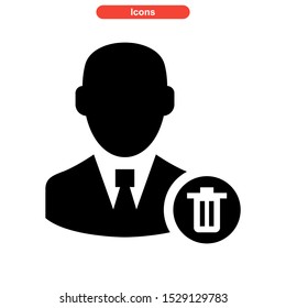 remove user icon isolated sign symbol vector illustration - high quality black style vector icons
