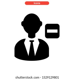 remove user icon isolated sign symbol vector illustration - high quality black style vector icons

