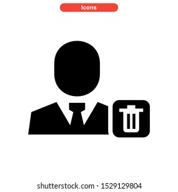 remove user icon isolated sign symbol vector illustration - high quality black style vector icons
