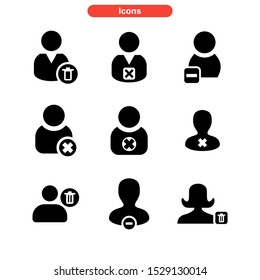 remove user icon isolated sign symbol vector illustration - Collection of high quality black style vector icons
