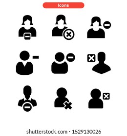 remove user icon isolated sign symbol vector illustration - Collection of high quality black style vector icons

