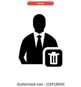 remove user icon isolated sign symbol vector illustration - high quality black style vector icons
