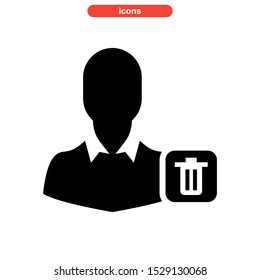 remove user icon isolated sign symbol vector illustration - high quality black style vector icons
