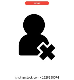 remove user icon isolated sign symbol vector illustration - high quality black style vector icons
