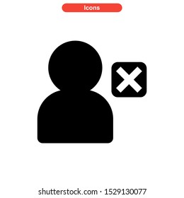 remove user icon isolated sign symbol vector illustration - high quality black style vector icons
