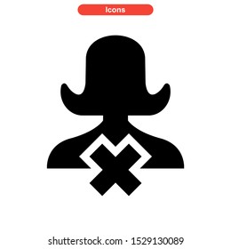 remove user icon isolated sign symbol vector illustration - high quality black style vector icons
