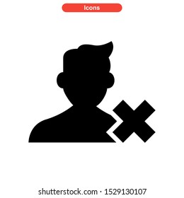 remove user icon isolated sign symbol vector illustration - high quality black style vector icons
