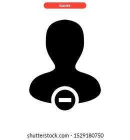 remove user icon isolated sign symbol vector illustration - high quality black style vector icons
