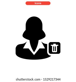 remove user icon isolated sign symbol vector illustration - high quality black style vector icons
