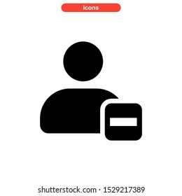 remove user icon isolated sign symbol vector illustration - high quality black style vector icons

