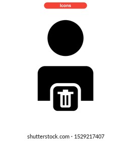 remove user icon isolated sign symbol vector illustration - high quality black style vector icons
