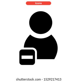 remove user icon isolated sign symbol vector illustration - high quality black style vector icons
