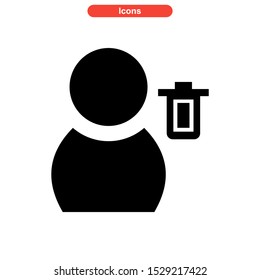 remove user icon isolated sign symbol vector illustration - high quality black style vector icons
