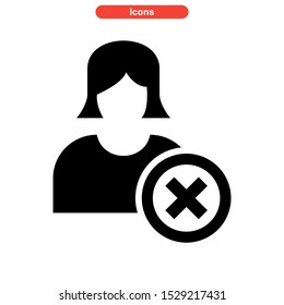 remove user icon isolated sign symbol vector illustration - high quality black style vector icons
