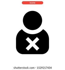 remove user icon isolated sign symbol vector illustration - high quality black style vector icons
