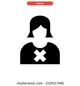 remove user icon isolated sign symbol vector illustration - high quality black style vector icons
