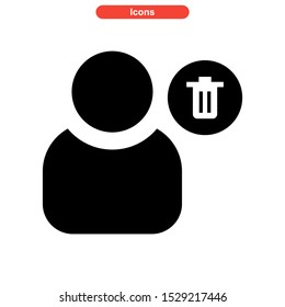 remove user icon isolated sign symbol vector illustration - high quality black style vector icons
