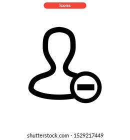 remove user icon isolated sign symbol vector illustration - high quality black style vector icons
