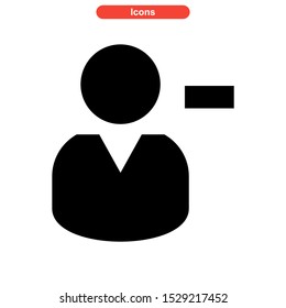 remove user icon isolated sign symbol vector illustration - high quality black style vector icons
