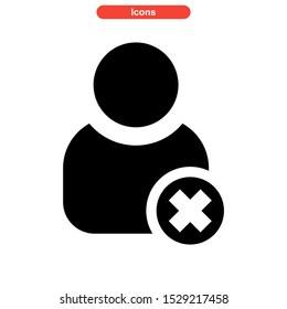 remove user icon isolated sign symbol vector illustration - high quality black style vector icons
