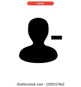 remove user icon isolated sign symbol vector illustration - high quality black style vector icons
