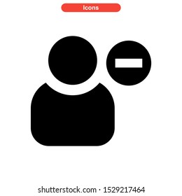 remove user icon isolated sign symbol vector illustration - high quality black style vector icons
