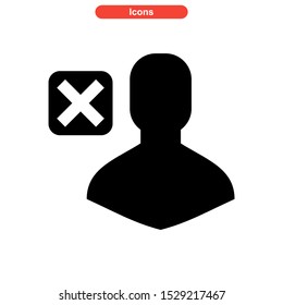 remove user icon isolated sign symbol vector illustration - high quality black style vector icons
