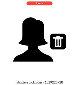 remove user icon isolated sign symbol vector illustration - high quality black style vector icons
