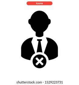 remove user icon isolated sign symbol vector illustration - high quality black style vector icons

