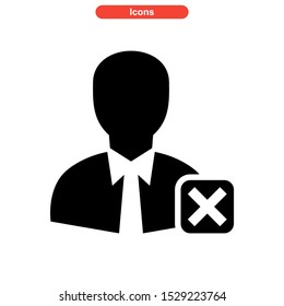 remove user icon isolated sign symbol vector illustration - high quality black style vector icons
