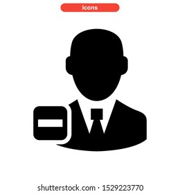 remove user icon isolated sign symbol vector illustration - high quality black style vector icons

