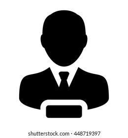 Remove User Icon - Man, Delete Account, Avatar, Profile Glyph Vector illustration