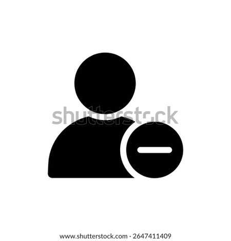 Remove User Icon with Minus Symbol for Delete or Block