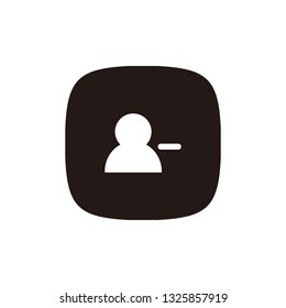 Remove user icon sign symbol