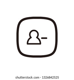Remove user icon sign symbol