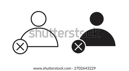 Remove user icon simple flat trend modern graphic design abstract logotype