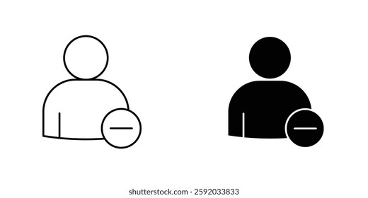 Remove user icon symbol collection on white background.