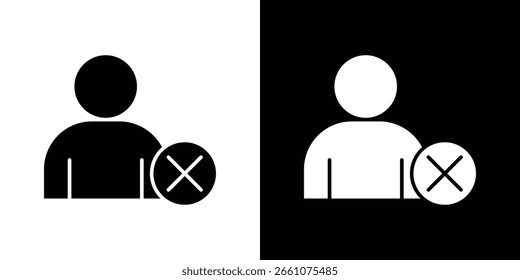 Remover coleção de símbolos de ícones de usuário. Ilustração de stock de vetor plano.