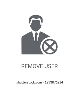 Remove user icon. Trendy Remove user logo concept on white background from Human Resources collection