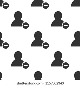 remove user icon vector, can be used for web and mobile design seamless pattern