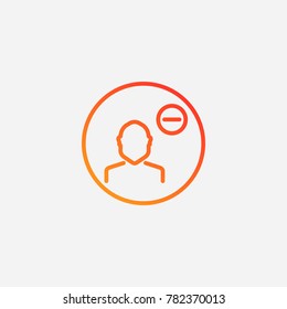 Remove user icon.gradient illustration isolated vector sign symbol
