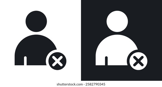 Remove user icons set vectors black and colored style