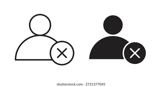 Remover os vetores de sinais dos ícones dos usuários. adequado para web, app, infográfico, etc