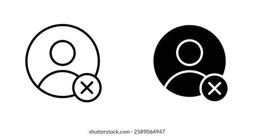 Remove user icons thin line illustrations designs