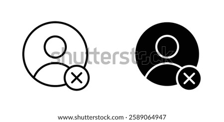 Remove user icons thin line illustrations designs