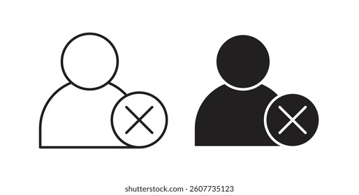 Remove user icons vectors graphic designs