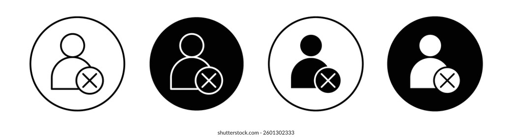 Remove user icons vectors graphics collection