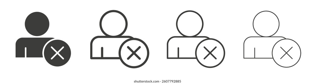 Remove user vector icons in black and blue colors