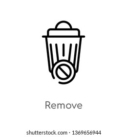 remove vector line icon. Simple element illustration. remove outline icon from user interface concept. Can be used for web and mobile
