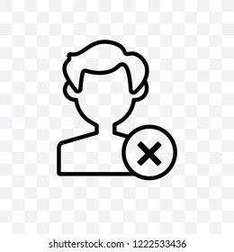Remove vector linear icon isolated on transparent background, Remove transparency concept can be used for web and mobile